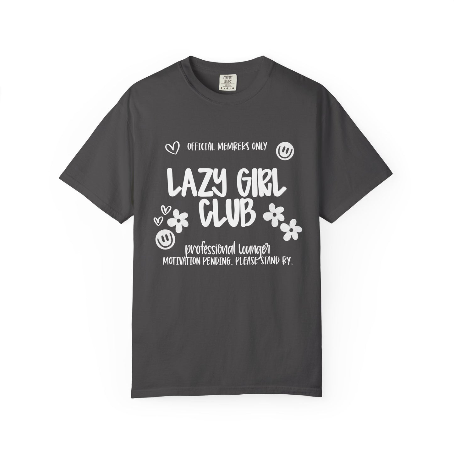 Lazy Girl Club T-Shirt — 'Official Members Only' Cute Graphic Tee