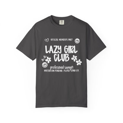 Lazy Girl Club T-Shirt — 'Official Members Only' Cute Graphic Tee