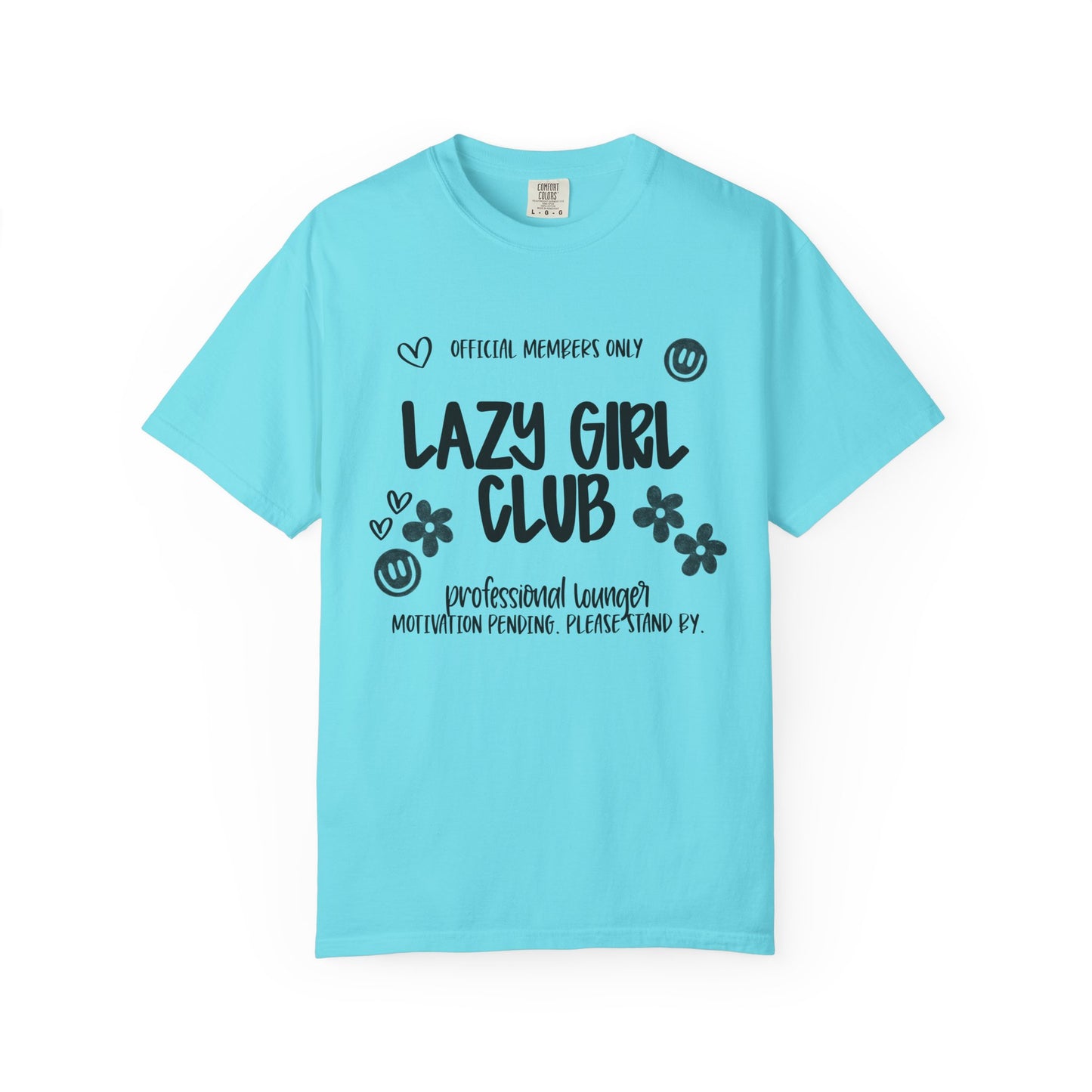 Lazy Girl Club T-Shirt — 'Official Members Only' Cute Graphic Tee