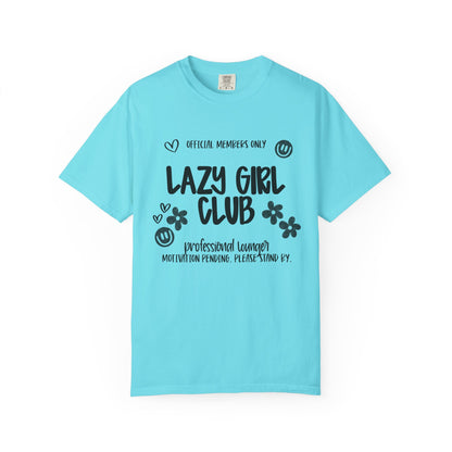 Lazy Girl Club T-Shirt — 'Official Members Only' Cute Graphic Tee