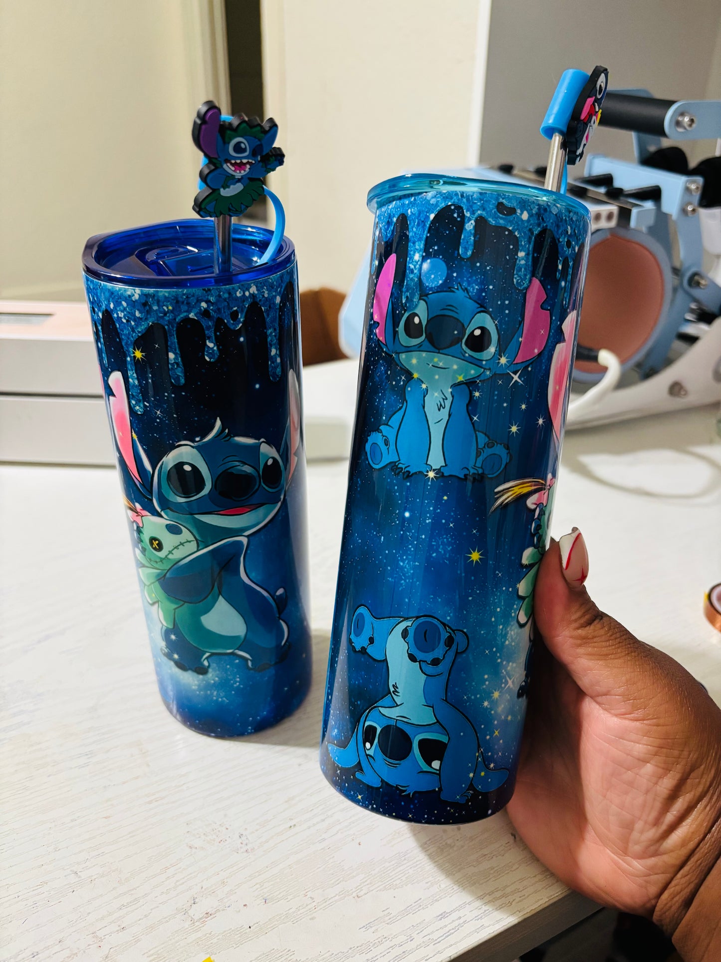 starry night stitch tumbler