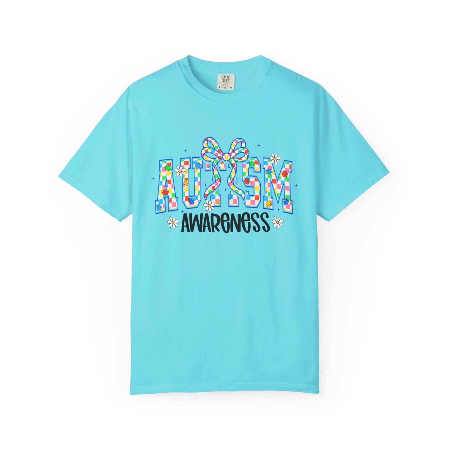 Autism Awareness T-Shirt — Colorful Puzzle Ribbon Tee