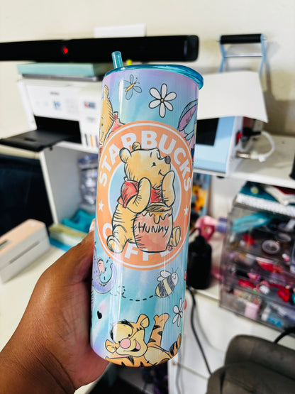 Colorful Pooh 20oz tumbler
