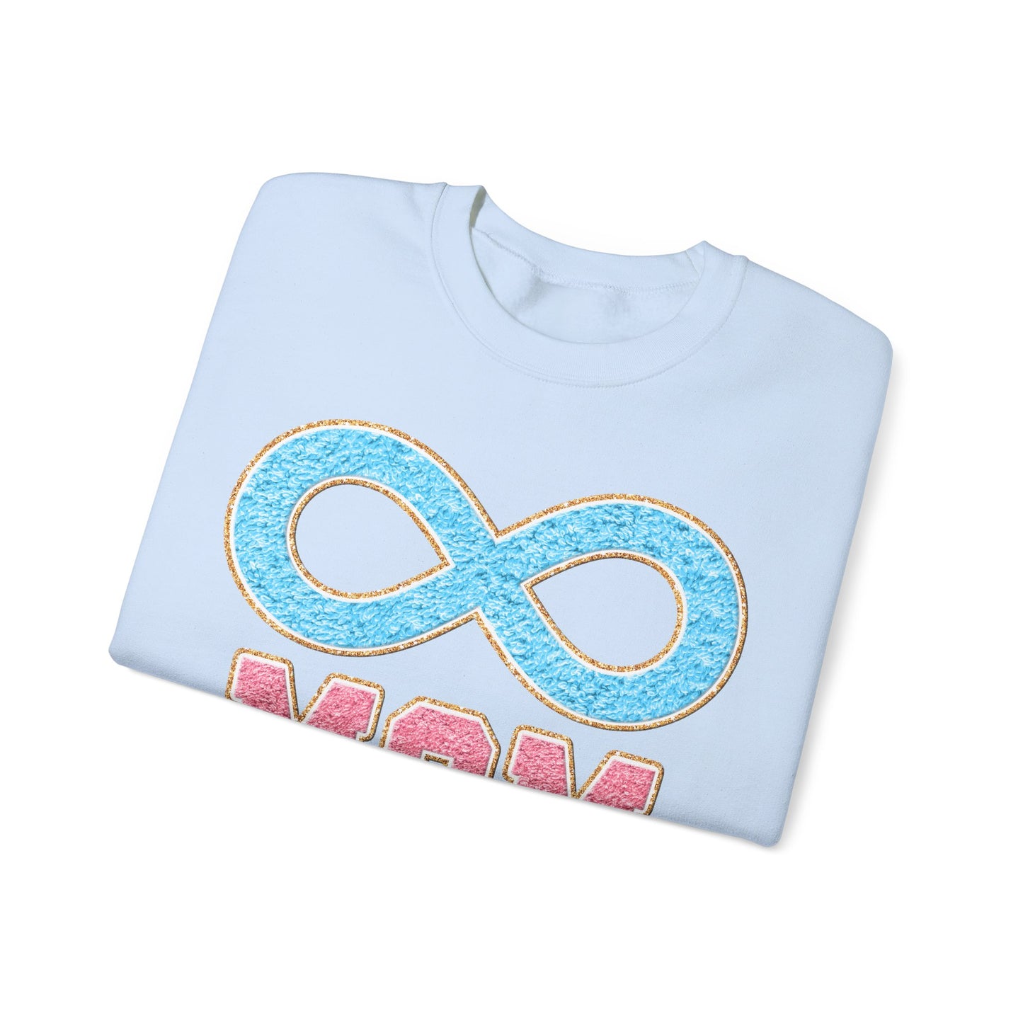 mom blue infinity Unisex Heavy Blend™ Crewneck Sweatshirt