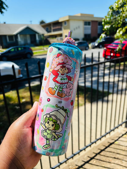 Strawberry friends w/ frames 20oz tumbler