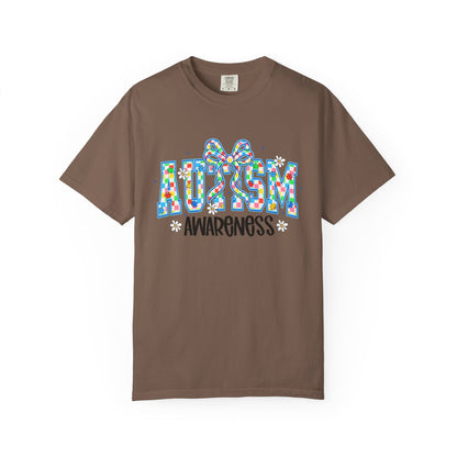 Autism Awareness T-Shirt — Colorful Puzzle Ribbon Tee