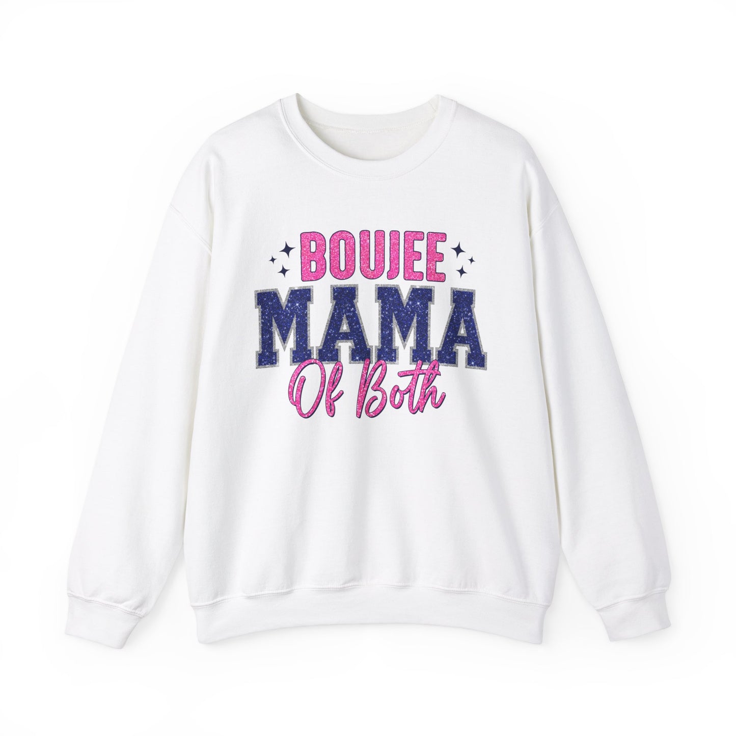 boujee mama of both Unisex Heavy Blend™ Crewneck Sweatshirt