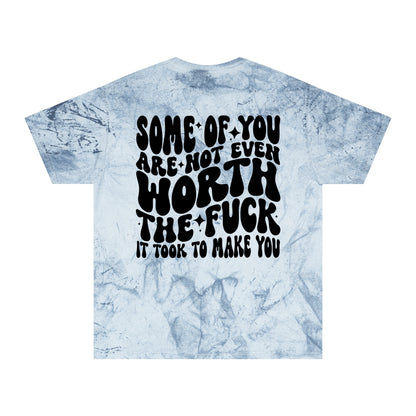 Not worth it color blast tee