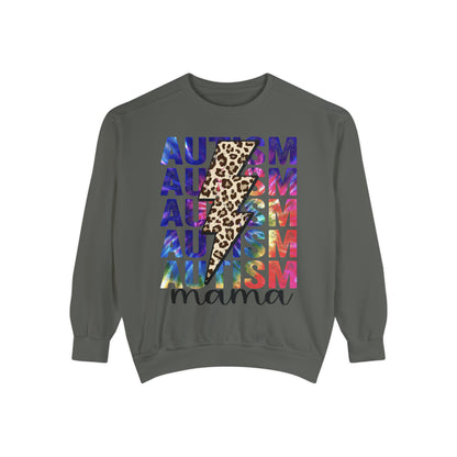 Autism Mom Unisex Garment-Dyed Sweatshirt