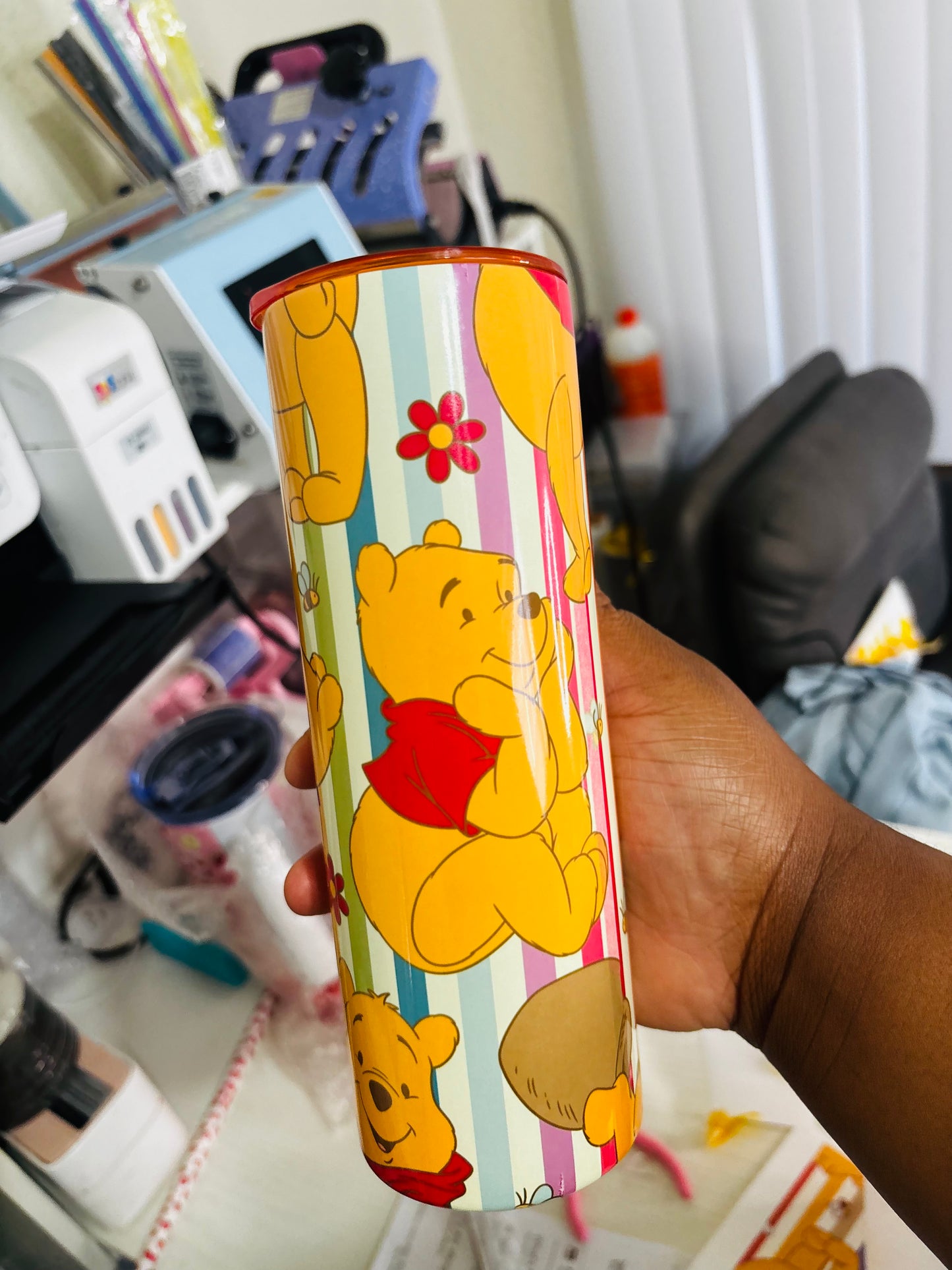 Stripped Pooh 20oz tumbler
