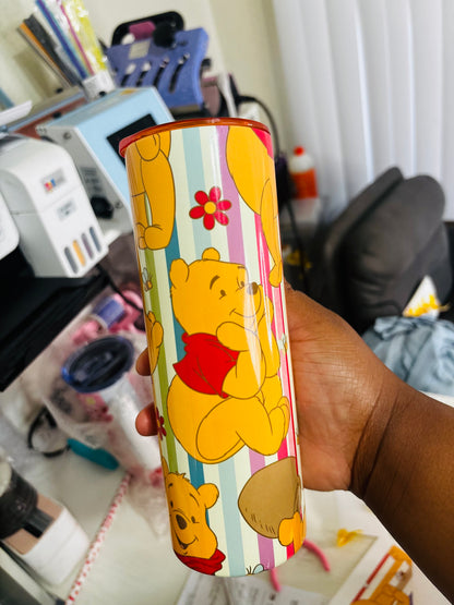 Stripped Pooh 20oz tumbler