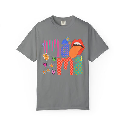 Mama Graphic T-Shirt — Colorful Retro Pop Art Design