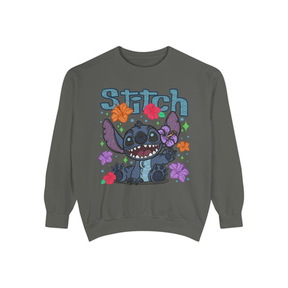 Stitch lace floral Graphic Sweatshirt