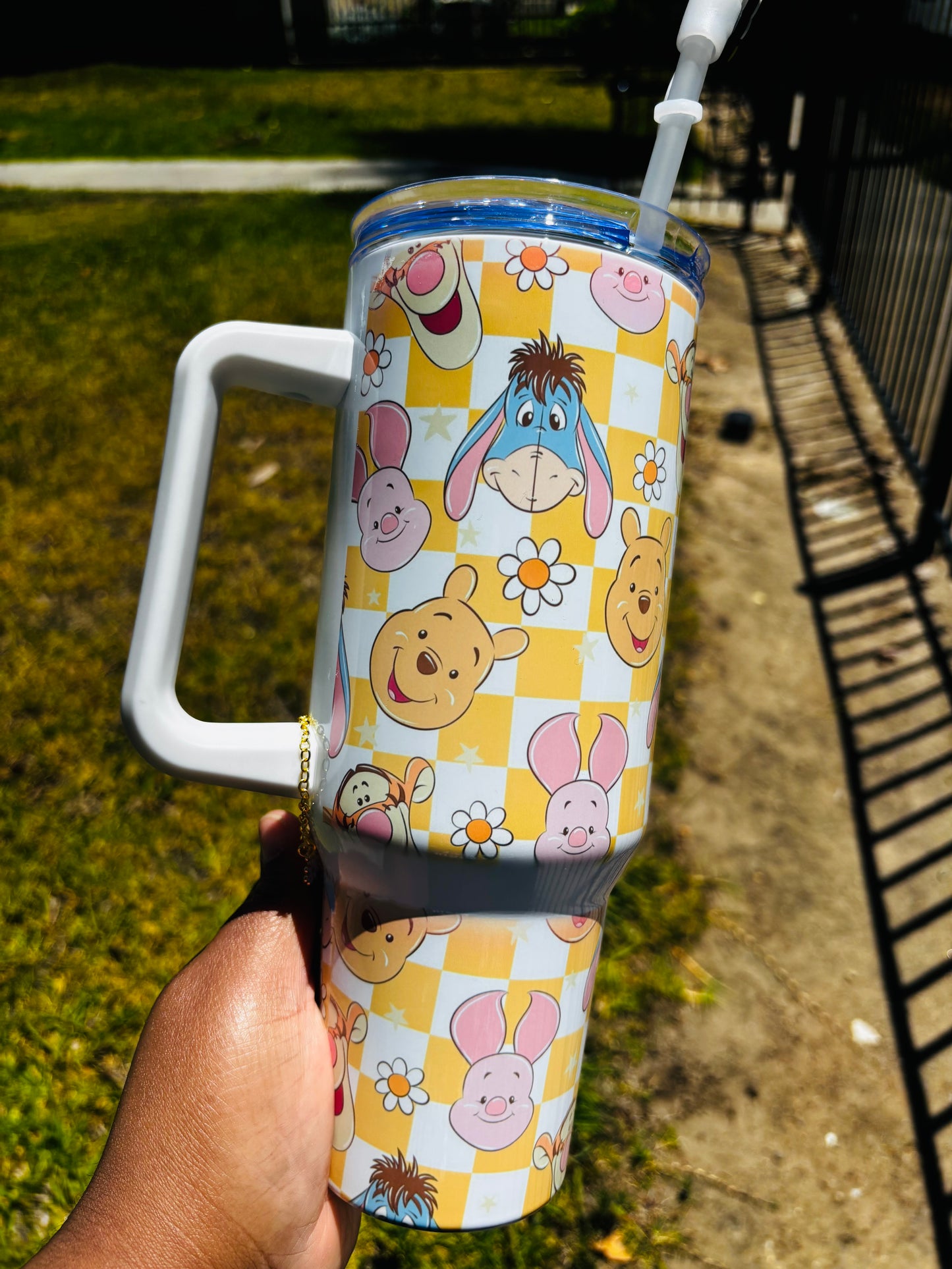 Yellow Pooh and friends 40oz tumbler