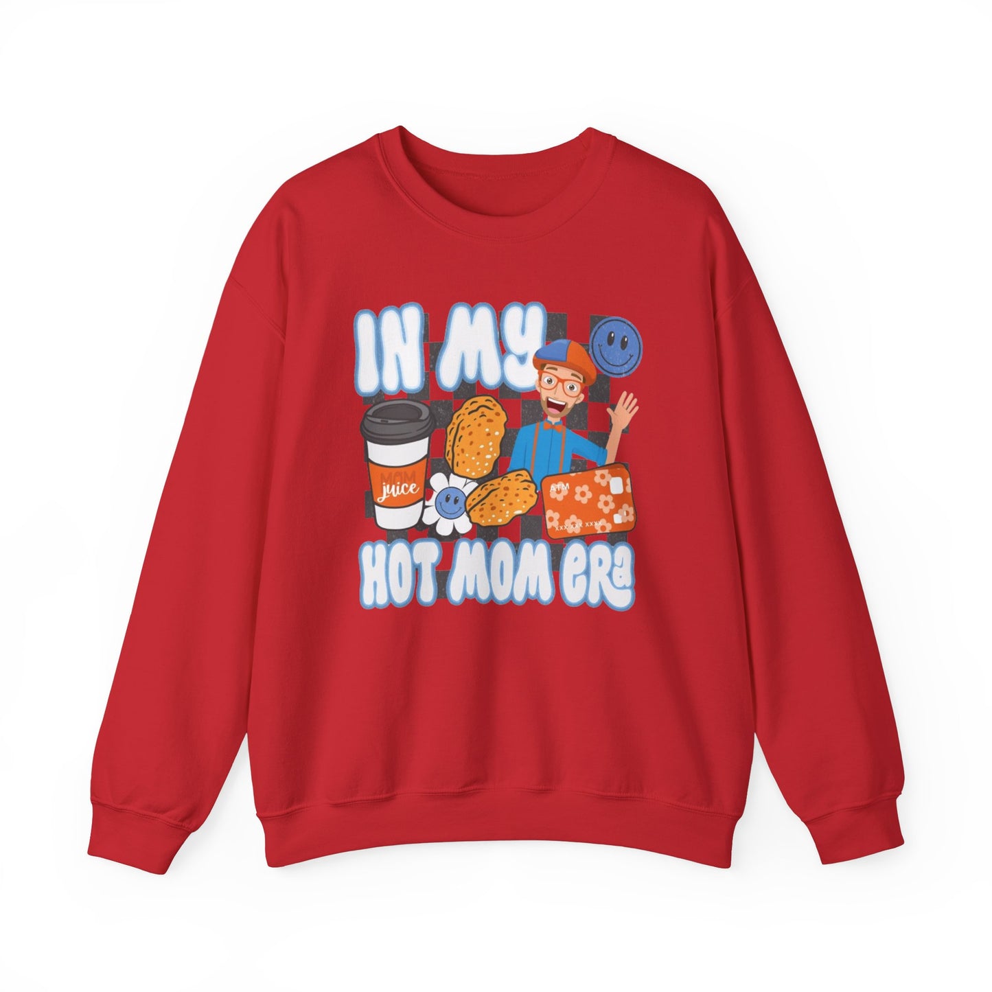 In my hot blippi mom era Unisex Heavy Blend™ Crewneck Sweatshirt