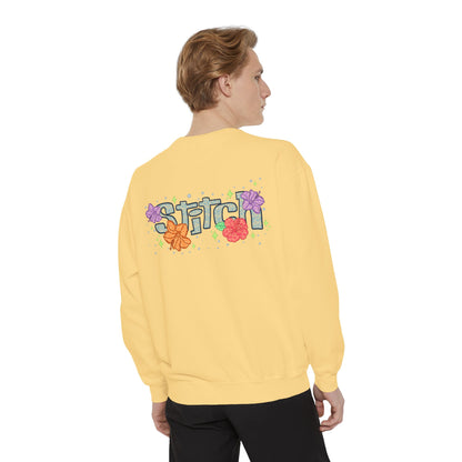 Stitch lace floral Graphic Sweatshirt