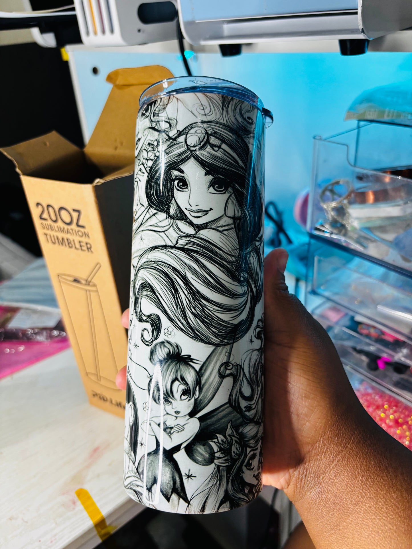 Princess sketch 20oz tumbler