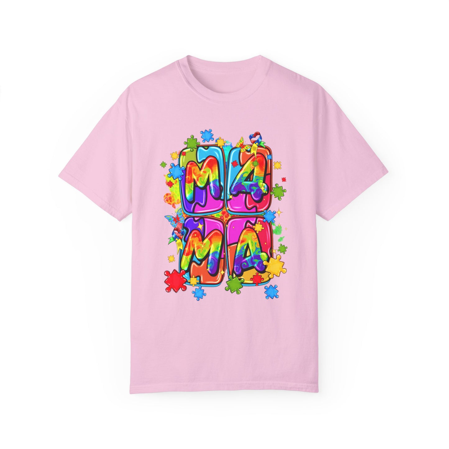 puzzle piece mama Unisex Garment-Dyed T-shirt