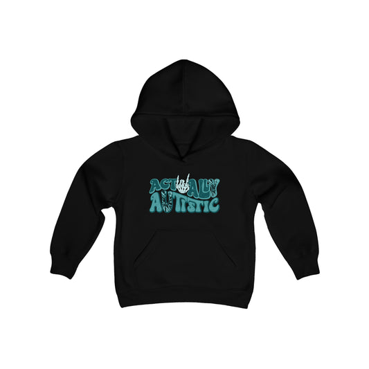 actually autistic Youth Heavy Blend Hooded Sweatshirt