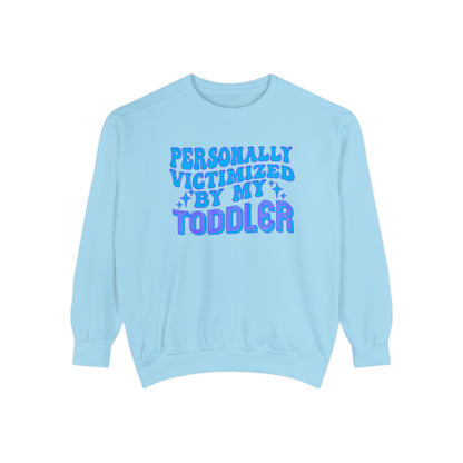 Victimized by toddler Unisex Garment-Dyed Sweatshirt