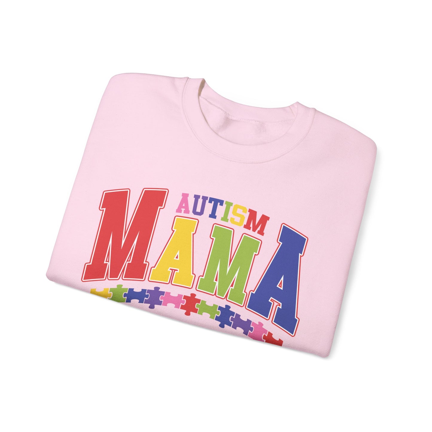 proudly autism mama Unisex Heavy Blend™ Crewneck Sweatshirt