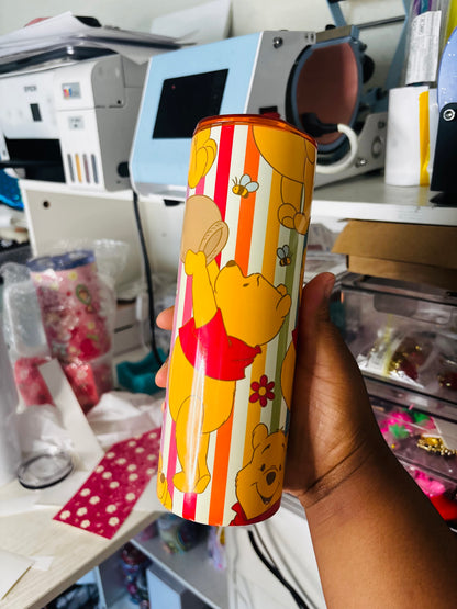 Stripped Pooh 20oz tumbler