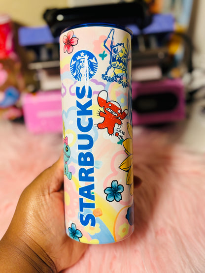 Sunflower blue monster 20oz tumbler