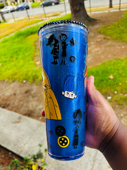 Coraline 24oz acrylic tumbler