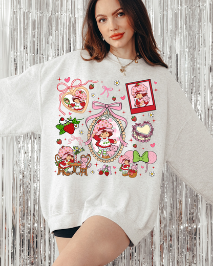 Strawberry shortcake Vintage-Inspired Crewneck