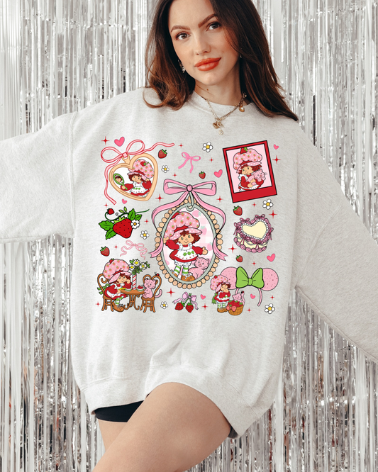 Strawberry shortcake Vintage-Inspired Crewneck