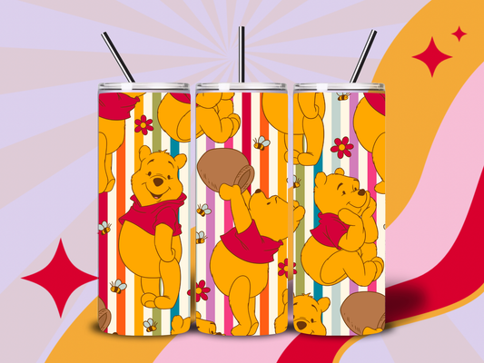 Stripped Pooh 20oz tumbler