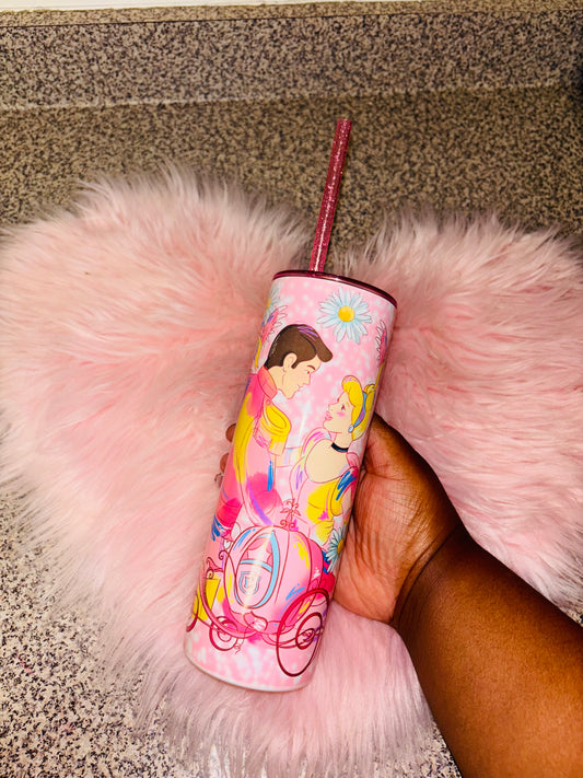 Pink Cinderella 20oz tumbler