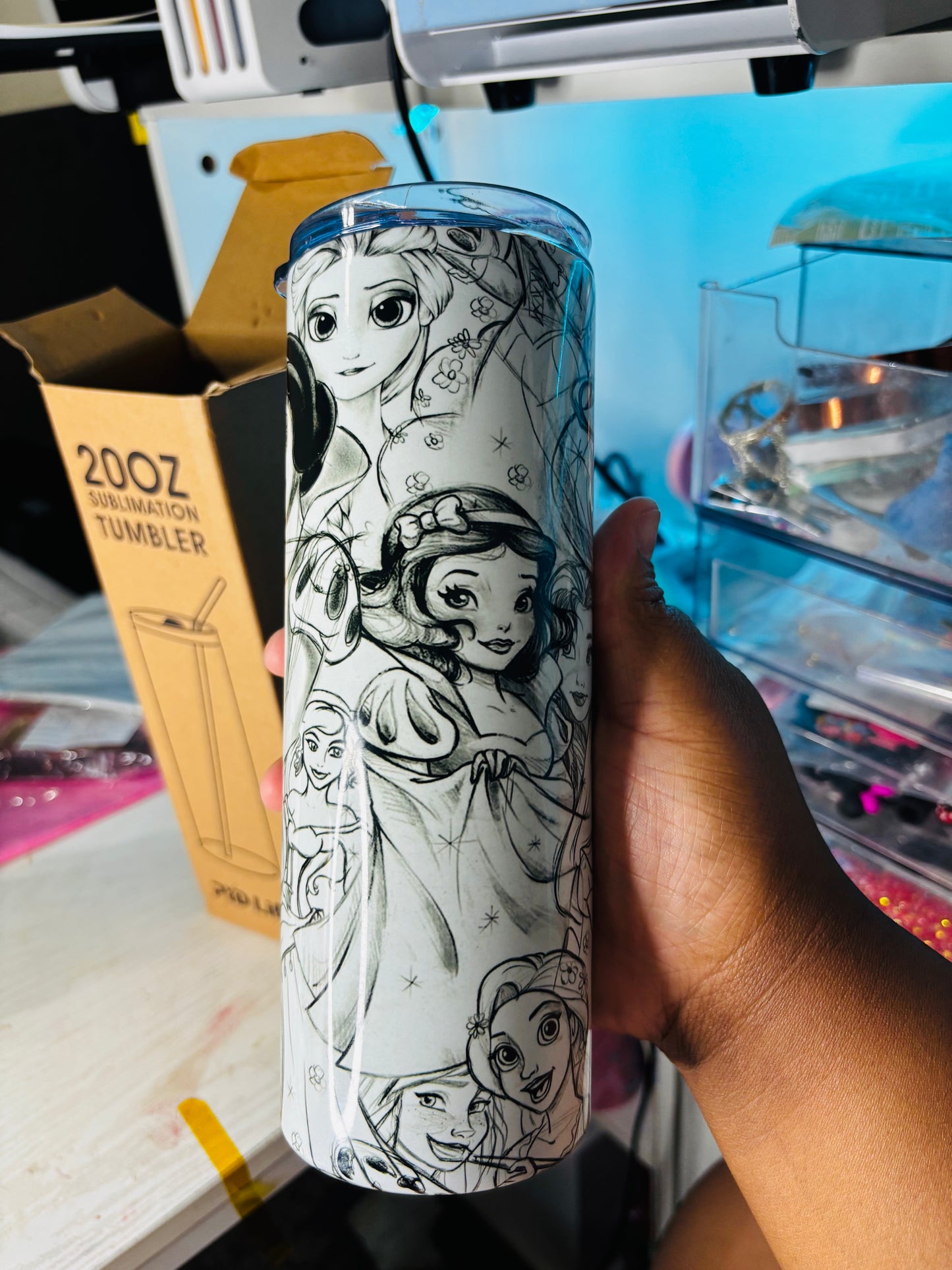 Princess sketch 20oz tumbler