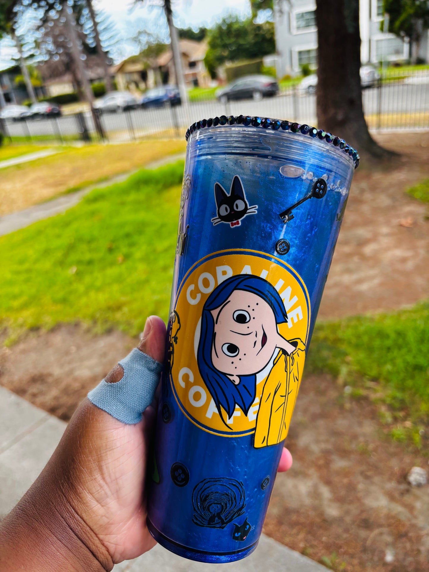 Coraline 24oz acrylic tumbler