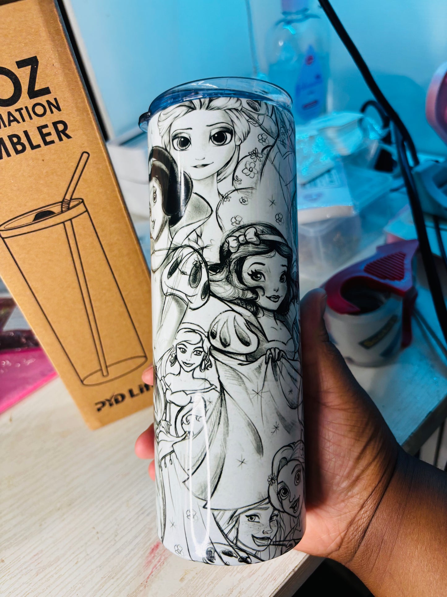 Princess sketch 20oz tumbler