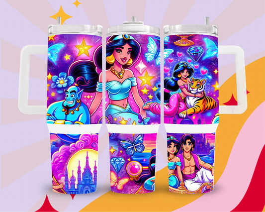 Jasmine and Aladdin 40oz tumbler