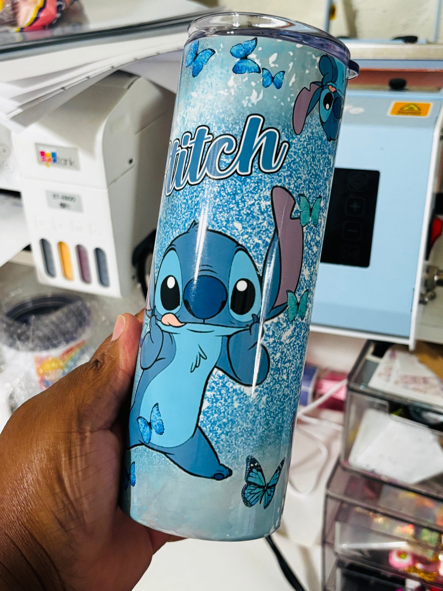Butterfly stitch 20oz tumbler