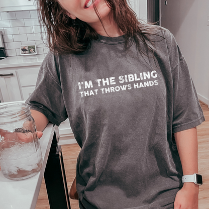 sibling that throws hands Unisex Garment-Dyed T-shirt