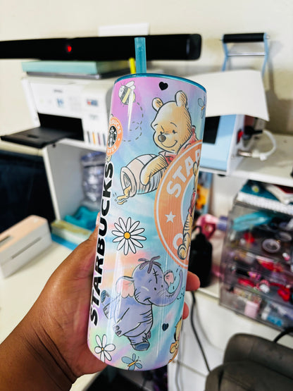 Colorful Pooh 20oz tumbler