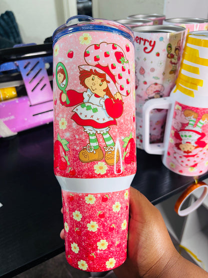 Strawberry shortcake w/accessories add on 40oz tumbler