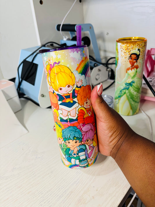 Rainbow and friends 20oz tumbler