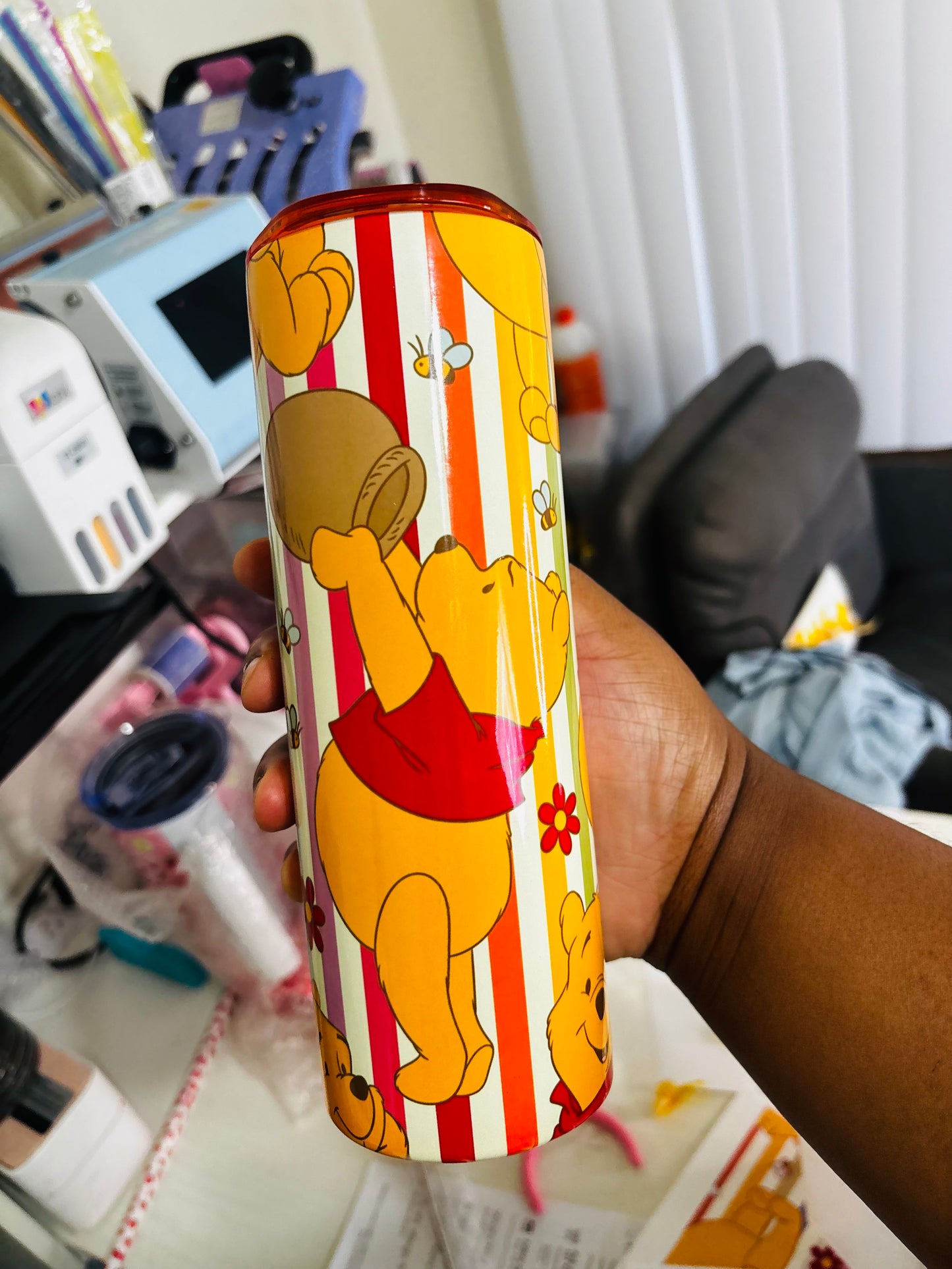 Stripped Pooh 20oz tumbler