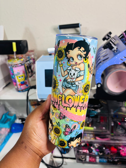Sunflower Betty 20oz tumbler