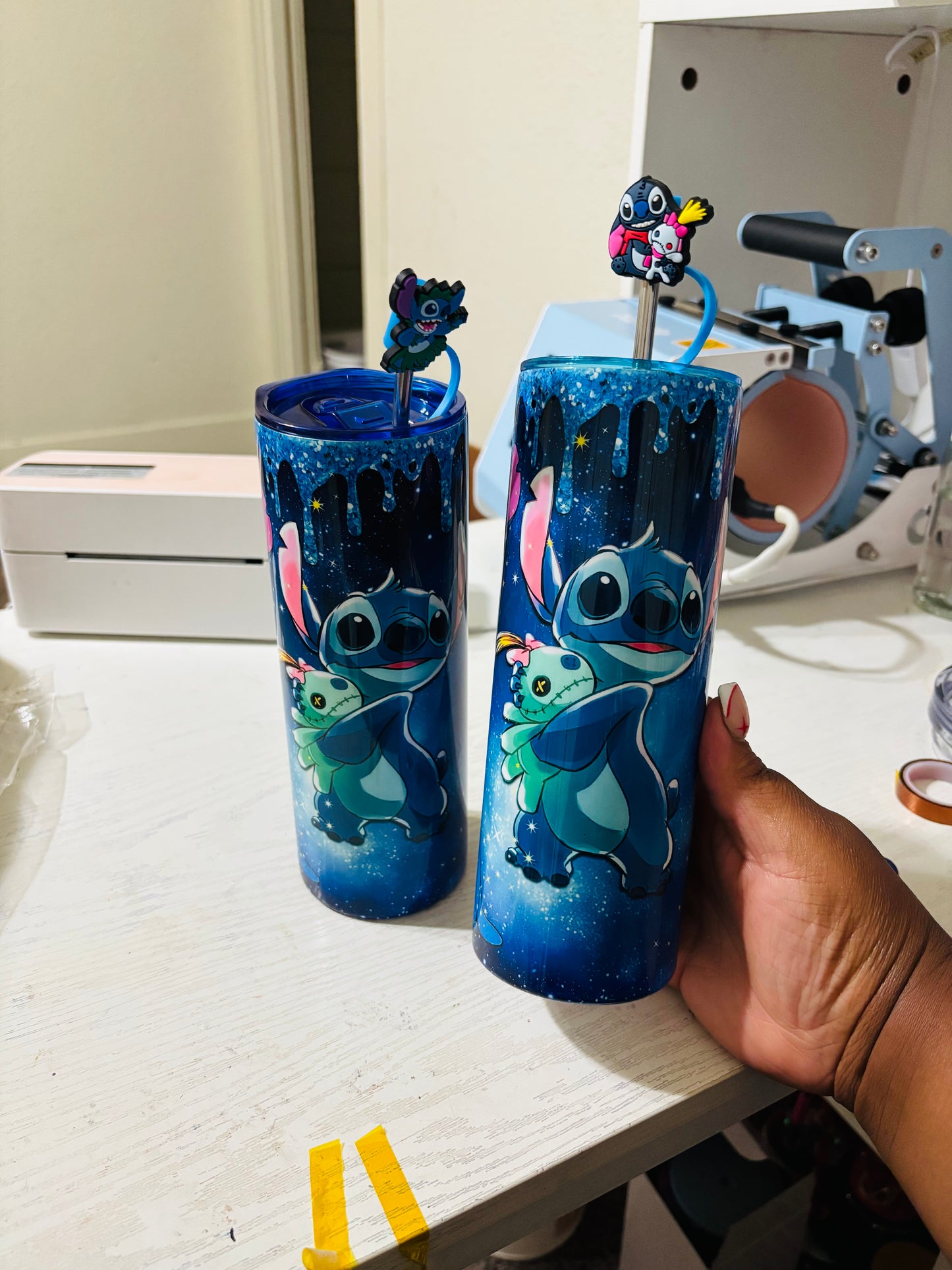starry night stitch tumbler
