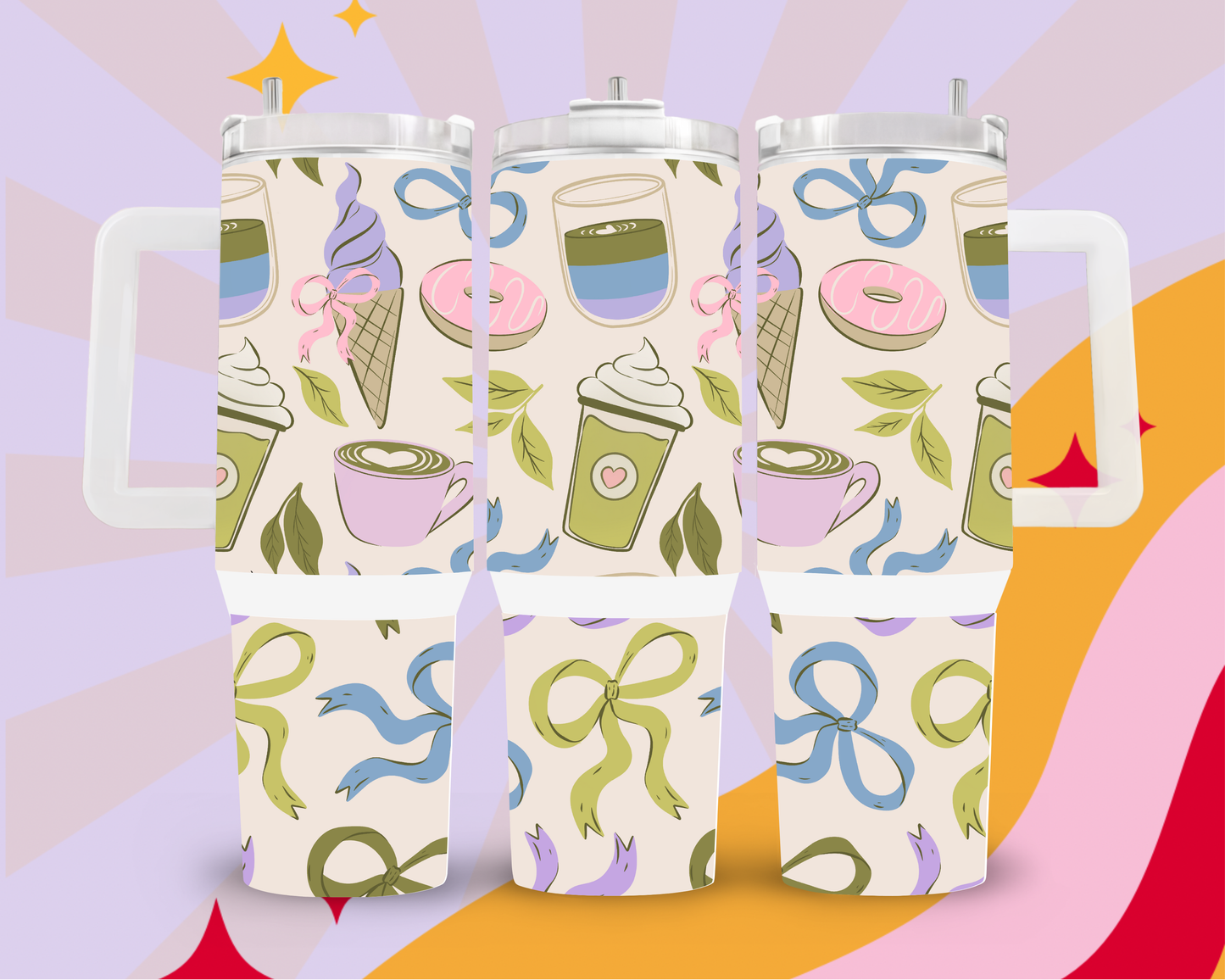 Bows and Matcha lovers 40oz tumbler