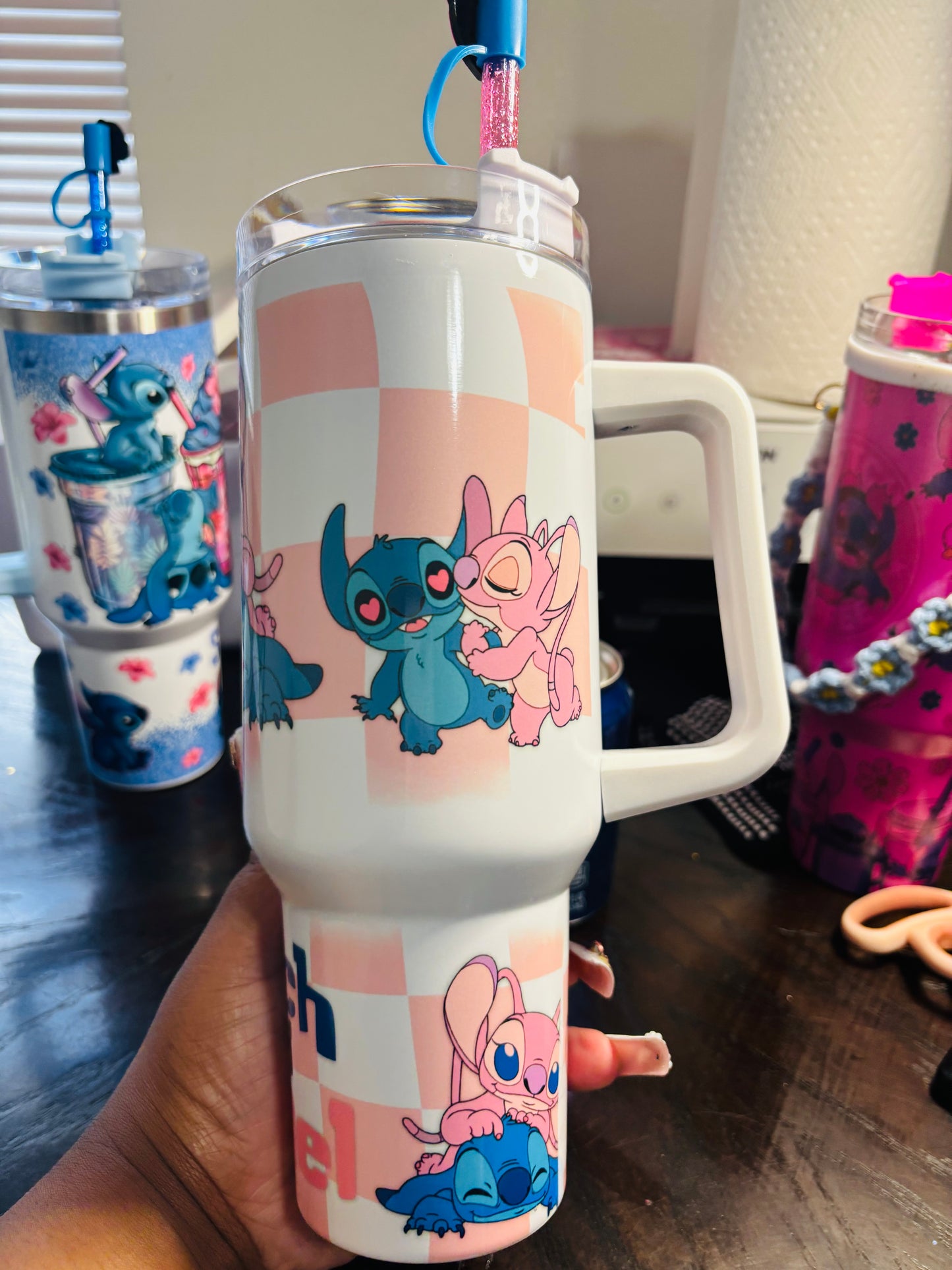 Stitch and angel 40oz tumbler