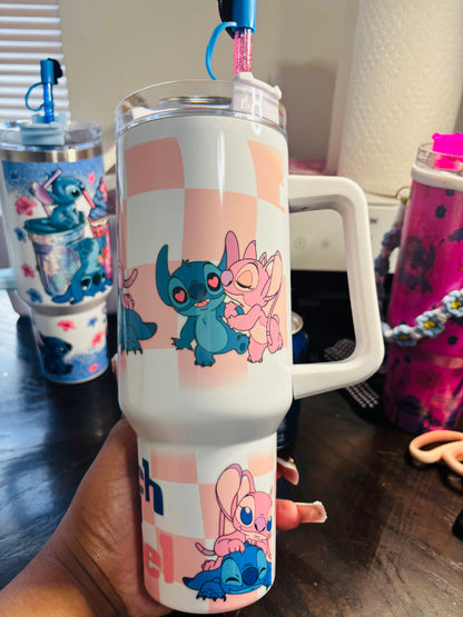 Stitch and angel 40oz tumbler