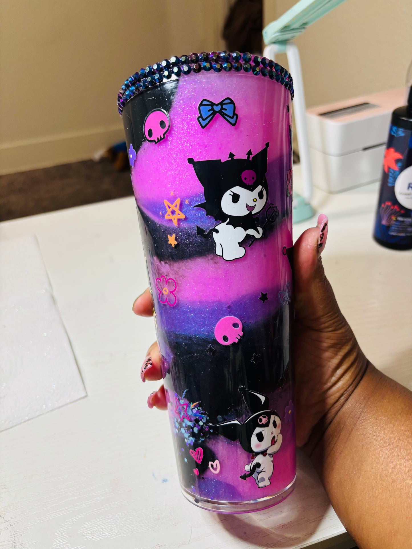 Kuromi snow globe 24oz tumbler