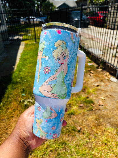 Blue tinkerbell 40oz tumbler