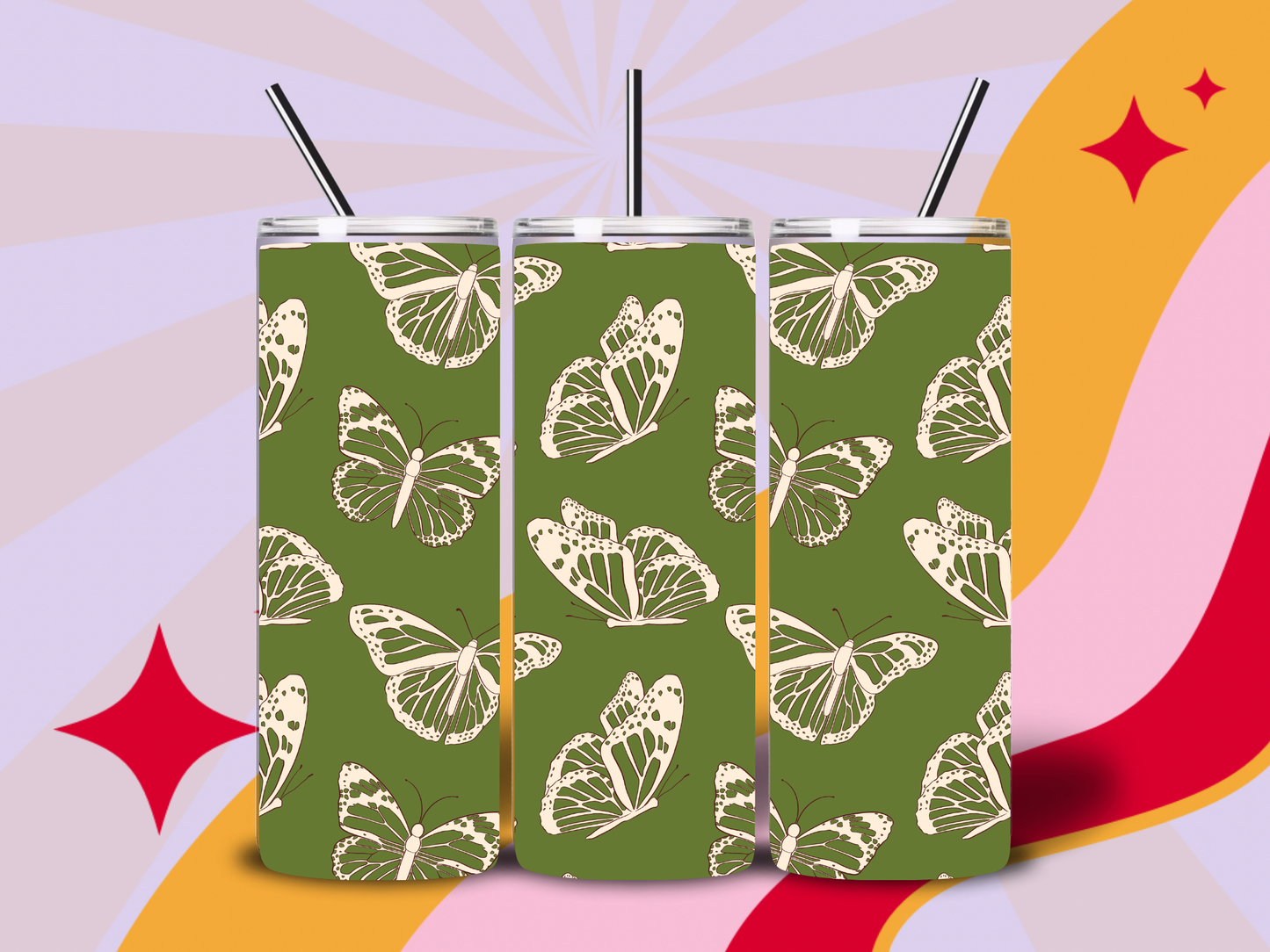 Flutter garden 20oz Tumbler